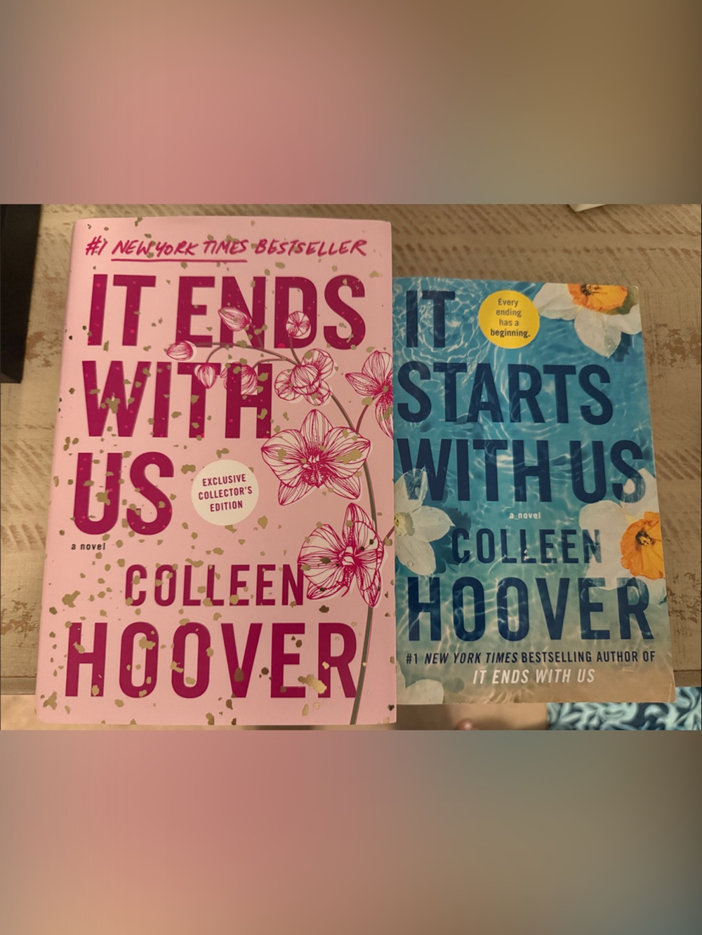 It Ends With Us / It Starts With Us Book Set - Pink & Blue